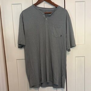 Free Fly Men's Striped Gray Henley Shirt XXL